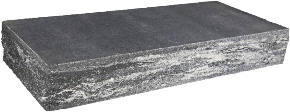 VERZASCA Blockstufe, 3-seitig gespalten, grau, marmoriert