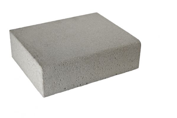 PARADISO Blockstufe, argento, gestrahlt, gefast