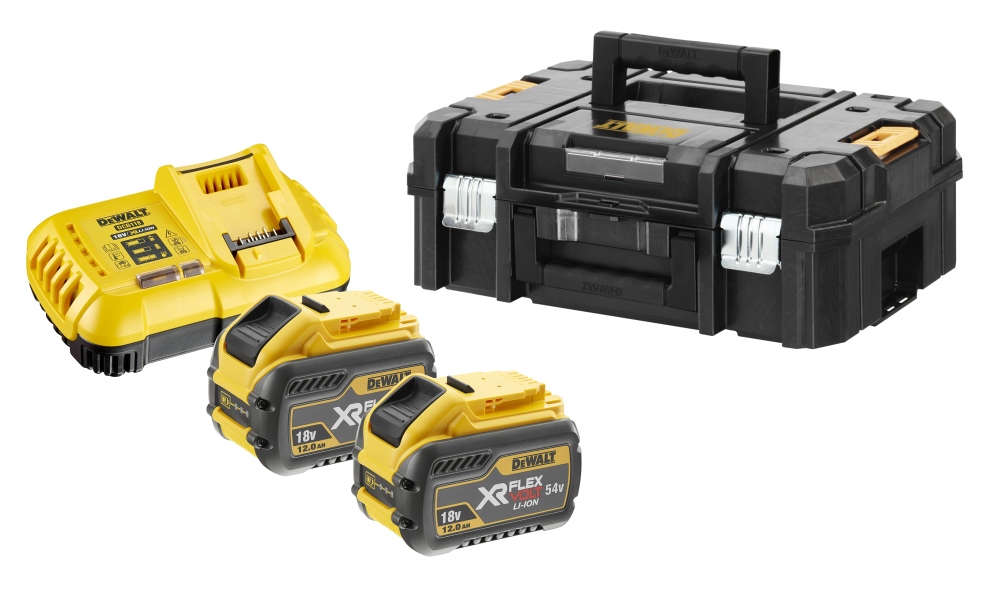 DeWALT Starter-Set FlexVolt (2x 12,0 Ah) mit DCB118 in T-STAK Box