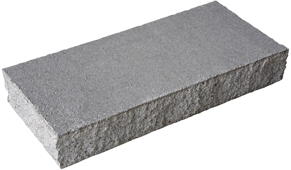 VERZASCA Blockstufe, 3-seitig gespalten, grau