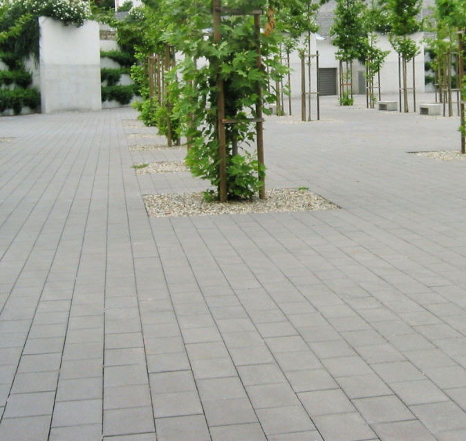 CLIMA STONE Drain, mit BRIDGE Nockenverbund, grau, fein gefast, gefast