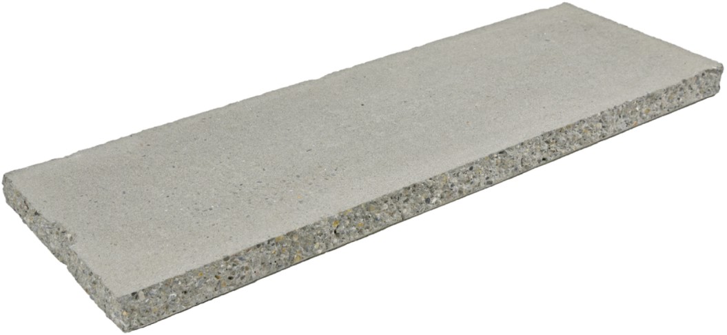 LEROMUR Trockenmauer, Endabdeckplatte, grau, 3-seitig gespalten