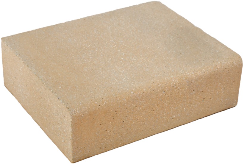 PARADISO Blockstufe, ocker, gestrahlt, gefast