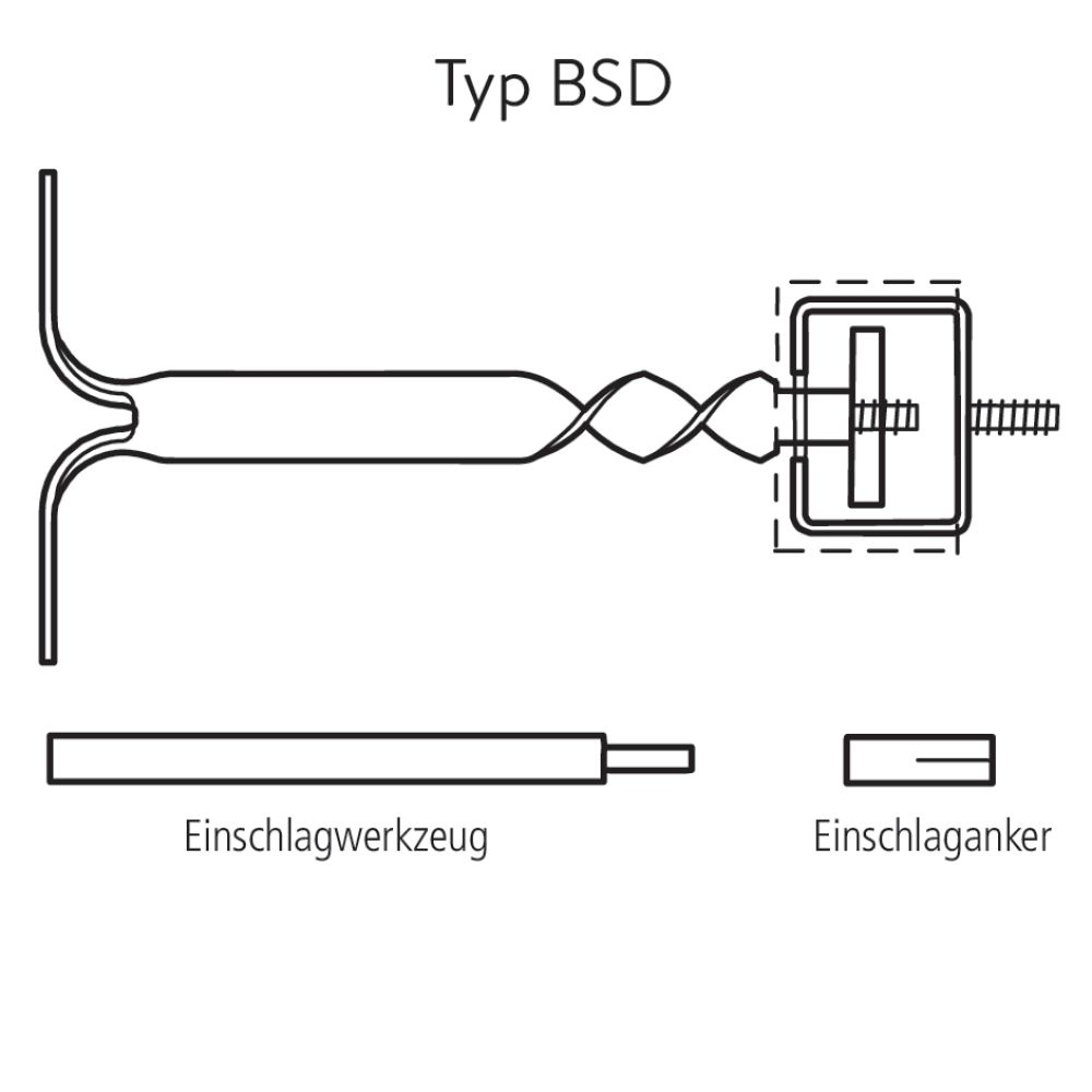Schalldämm-Spiralanker CREA, Typ BSD 12