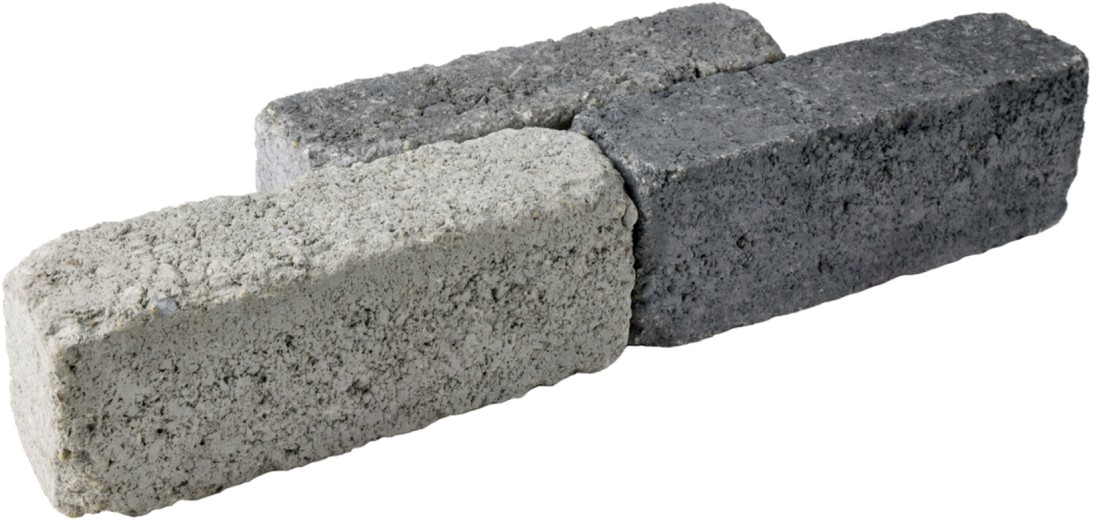 RIEMO Pflasterstein, granit, (grau-anthrazit-weiss), Kanten gebrochen