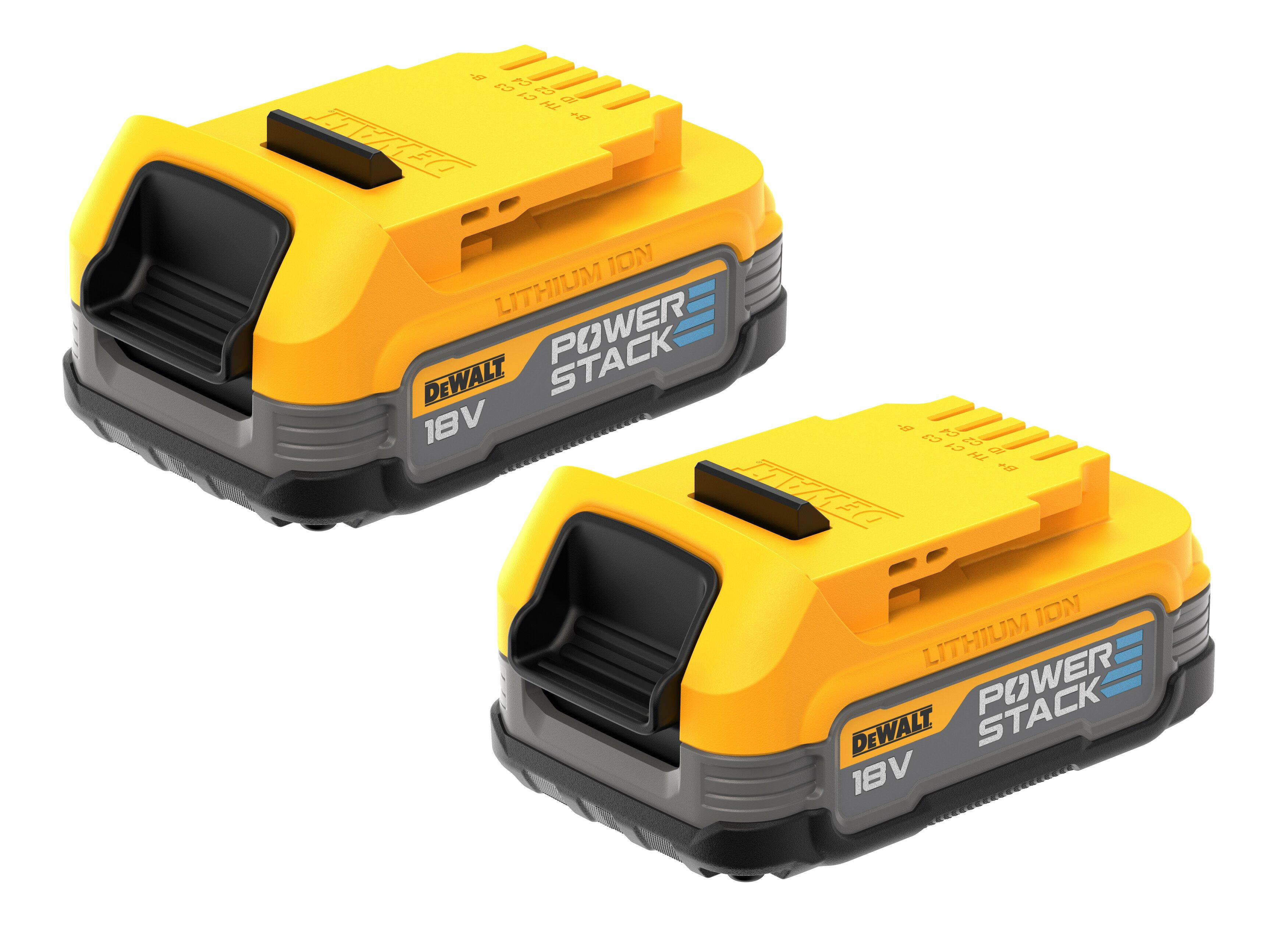 DeWALT 18 Volt POWERSTACK-Akku / Duo-Set / 2x 1,7 Ah (30,6 Wh)