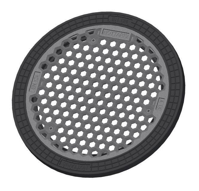Gussdeckel gelocht 1 to, Fig.22/1-70 cm