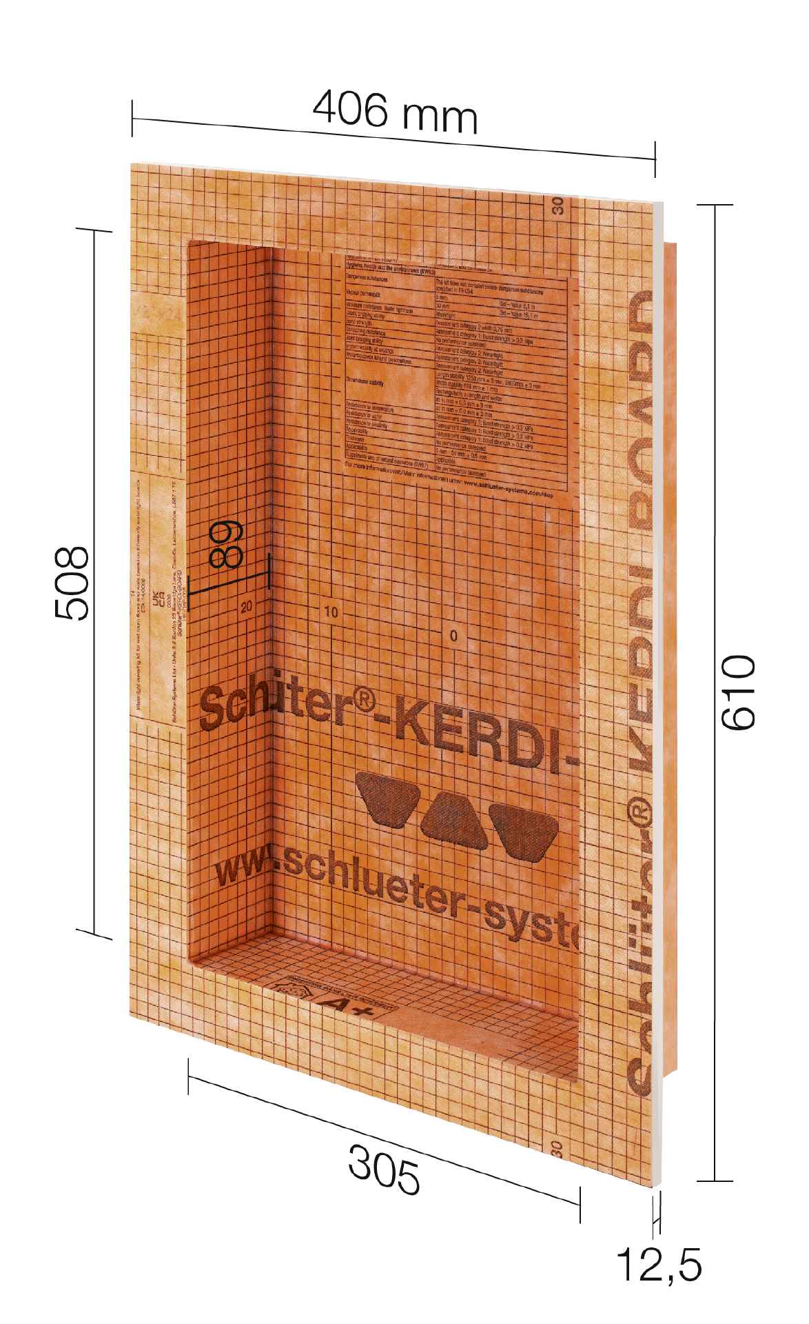Schlüter Kerdi-Board-N Nische 305x508mm