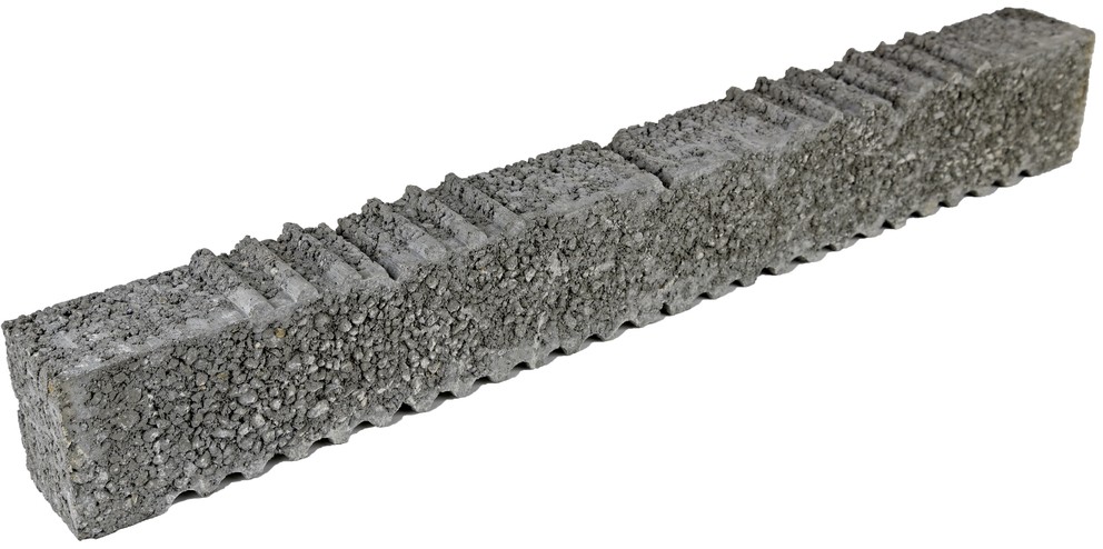 LEROMUR Trockenmauer, grau, Halbelement