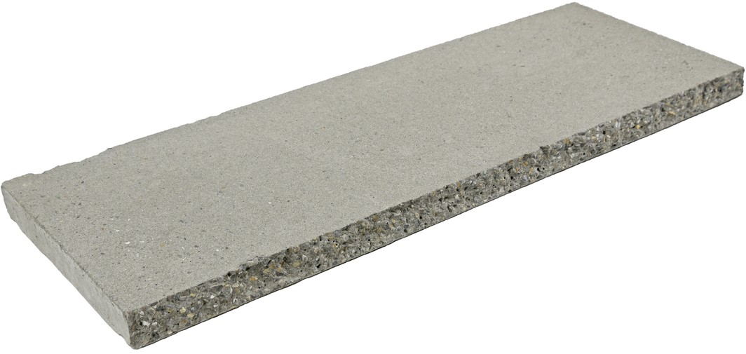 LEROMUR Trockenmauer, Abdeckplatte, grau, 2-seitig gespalten