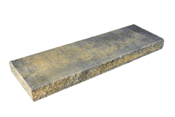 VERZASCA Felsmauer Abdeckplatte, allseitig gespalten, beige marmoriert
