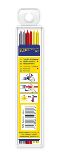 BLEISPITZ Ersatzminen DRY Graphit-Universal, gemischt