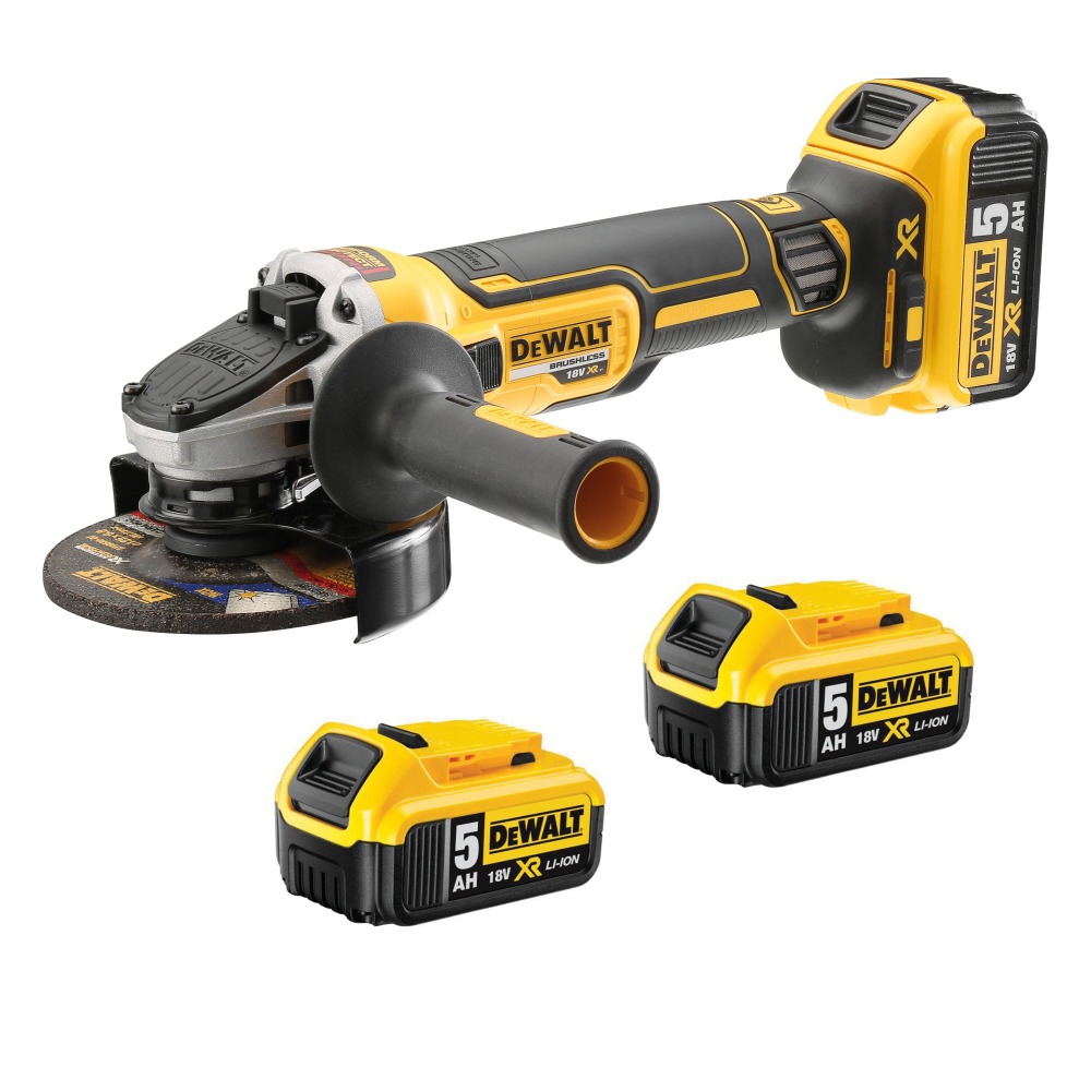 DeWALT Akku-Winkelschl. 125 mm, 18 V / 3x 5,0 Ah