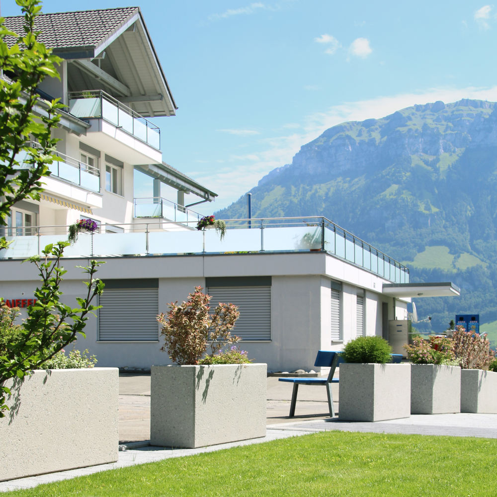 PARCO Pflanzentrog quadratisch, anthrazit, gestrahlt