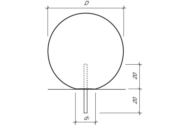 PARADISO Kugelstein, champagne, beige, gestrahlt