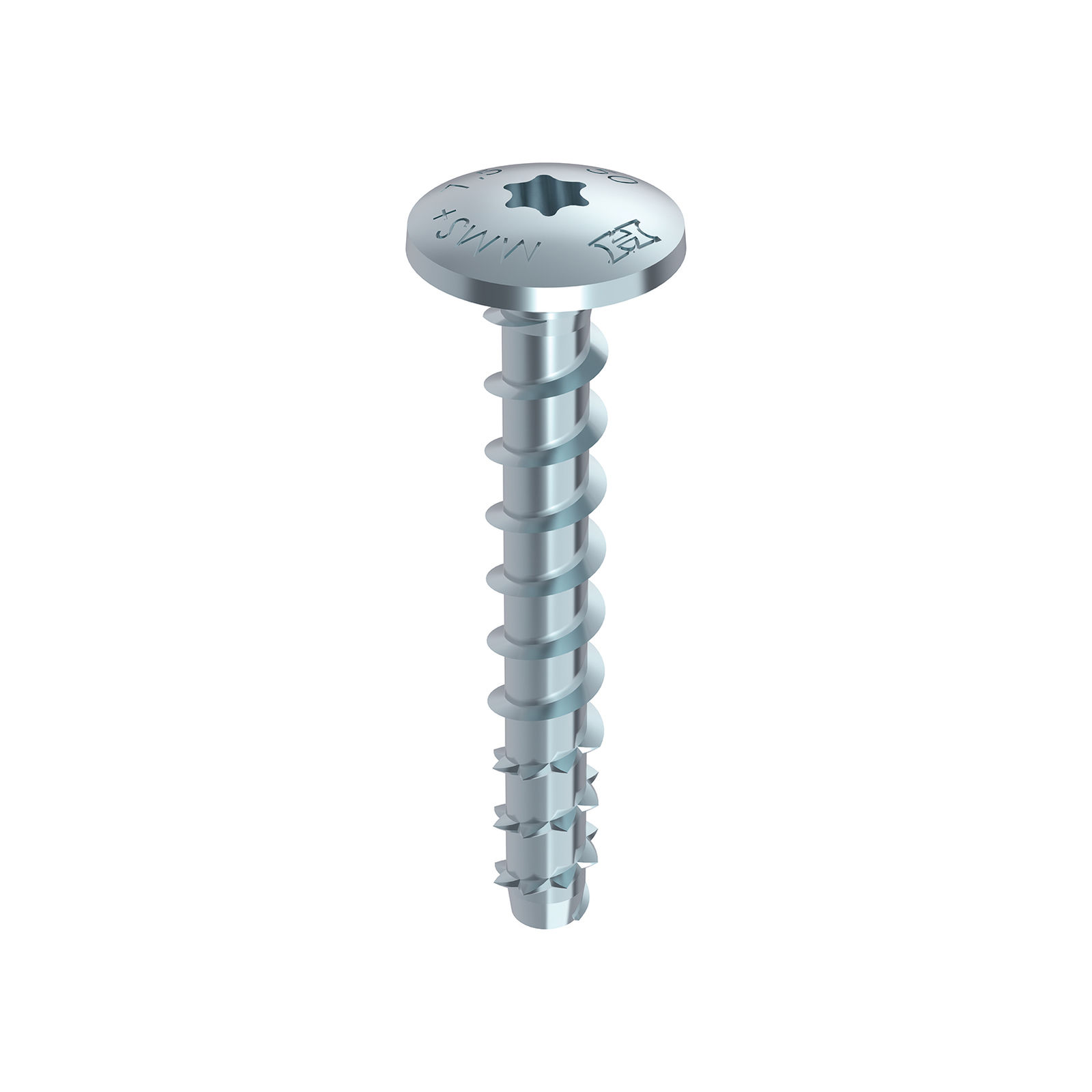 MULTI-MONTI Plus Betonschrauben Flachrundkopf T-Drive, Montageschienenanker verz.