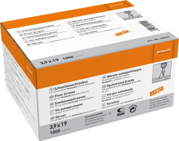 Fermacell Schrauben Square Drive 3.9/19 mm