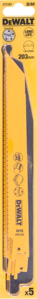 DeWALT Saebelsaegeblatt BIM Uni 203mm 5Stk