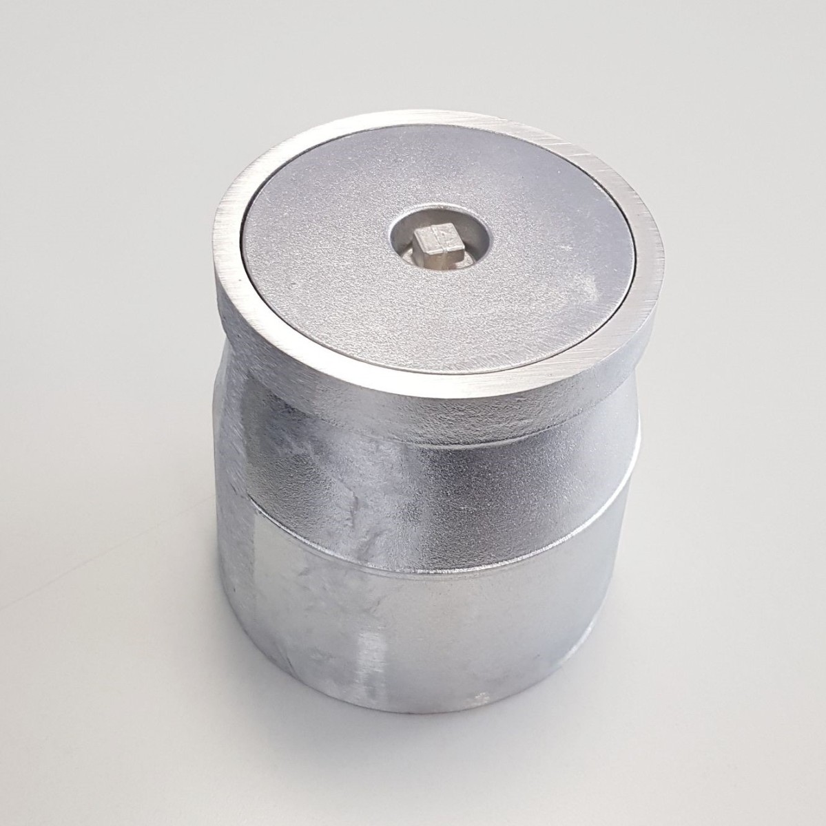 Spülstutzen Alu 125 mm inkl. Deckel